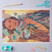 Papier Mousseline Femme amérindienne, Mucha (Artisanat)