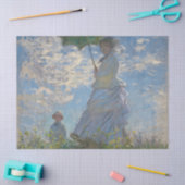 Papier Mousseline Femme avec parasol - Madame Monet et son fils (Artisanat)