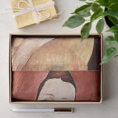 Papier Mousseline Femme avec ventilateur, Modigliani (Cadeau)