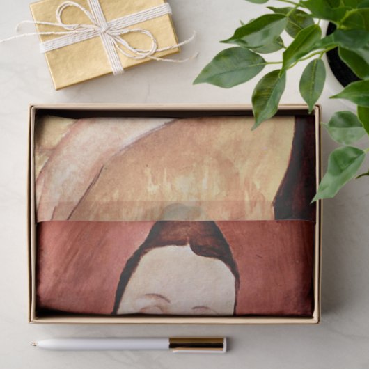 Papier Mousseline Femme avec ventilateur, Modigliani (Cadeau)