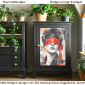 Papier Mousseline Femme aveugle Art Abstrait DM7R Découpage