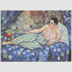 Papier Mousseline Femme dans la chambre Bleue (par Suzanne Valadon)