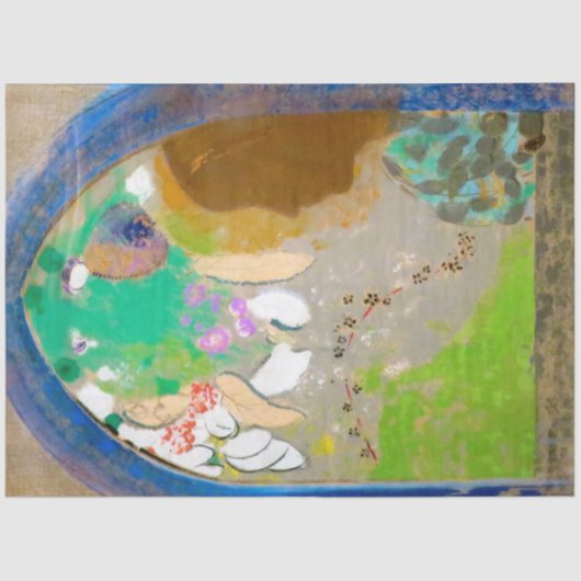 Papier Mousseline Femme dans la fenêtre, Redon (Recto)