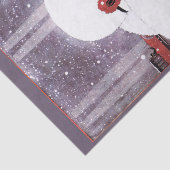 PAPIER MOUSSELINE FEMME DANS LA NEIGE, MODE DE BEAUTÉ HIVER (Détail)