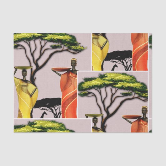 Papier Mousseline Femme dans le jardin (Recto)