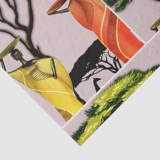 Papier Mousseline Femme dans le jardin (Détail)