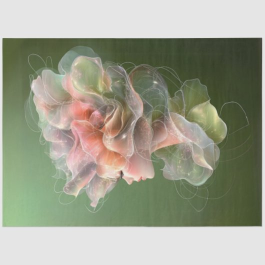 Papier Mousseline Femme de découpage au design floral complexe (Recto)