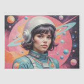 Papier Mousseline Femme de l'âge atomique dans l'espace #3 (Recto)