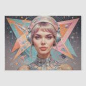 Papier Mousseline Femme de l'âge atomique dans l'espace #4 (Recto)