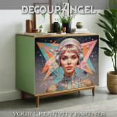 Papier Mousseline Femme de l'âge atomique dans l'espace #4