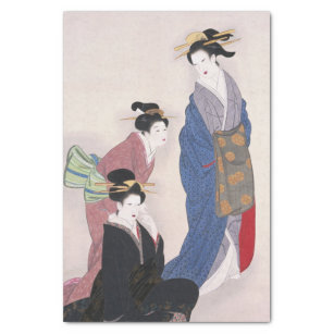 Papier Mousseline Femme de marchands par Yamaguchi Soken