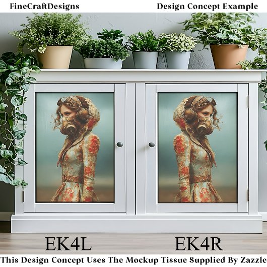 Papier Mousseline Femme Dystopique Steampunk En Masque EK4R Découpag