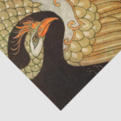 Papier Mousseline Femme En Robe Bleue (Détail)