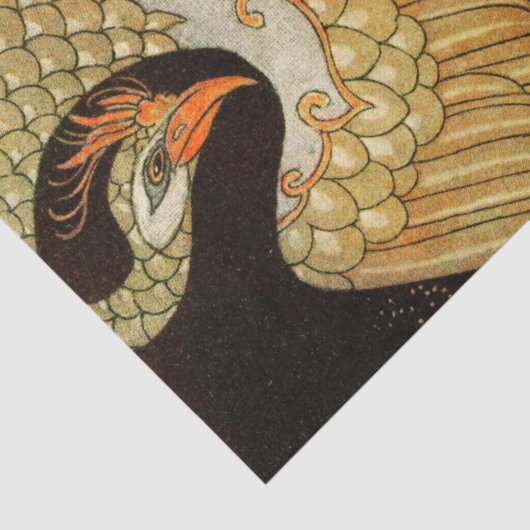 Papier Mousseline Femme En Robe Bleue (Détail)