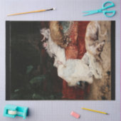 Papier Mousseline Femme et son chien papier découpage (Artisanat)