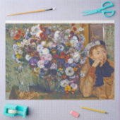 Papier Mousseline Femme et vase de fleurs, Edgar Degas (Artisanat)