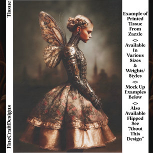 Papier Mousseline Femme Fée Dystopique Steampunk EK5R Découpe