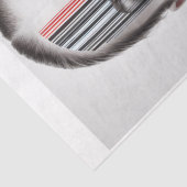 Papier Mousseline Femme futuriste à code-barres (Détail)