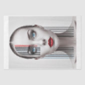 Papier Mousseline Femme futuriste à code-barres (Recto)