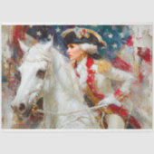 Papier Mousseline Femme générale révolutionnaire sur le découpage à (Recto)