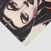 Papier Mousseline Femme gothique rétro (Détail)