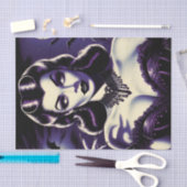 Papier Mousseline Femme gothique rétro (Artisanat)