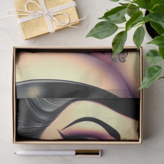 Papier Mousseline Femme gothique tatouée (Cadeau)