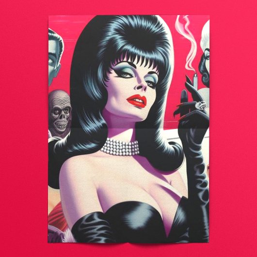 Papier Mousseline Femme gothique vintage