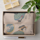 Papier Mousseline Femme japonaise Kimono : Ukiyo-e Woodblock Imprime (Cadeau)