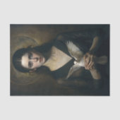 Papier Mousseline Femme mystique avec découpage de colombe (Recto)