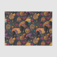 Femme Noire Élégante Motif Africain en Couleur Lux