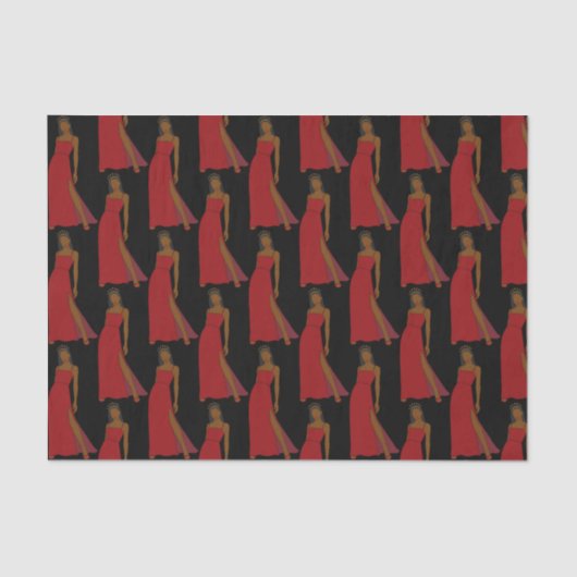 Papier Mousseline Femme noire Sagittarius (Recto)