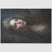 Papier Mousseline Femme nostalgique avec papier découpage Tiara 1 (Recto)