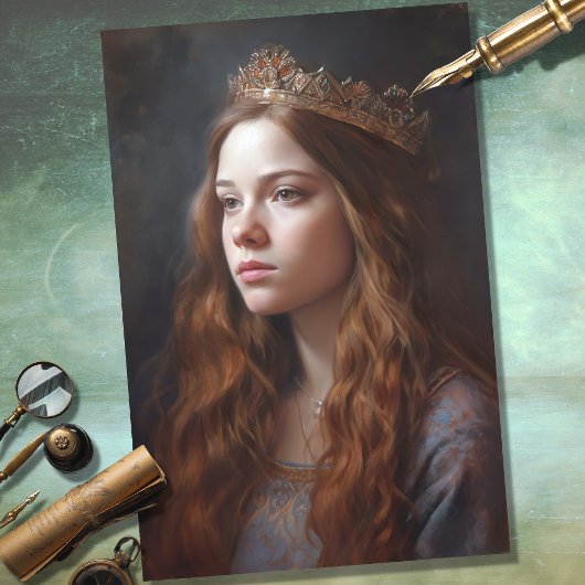 Papier Mousseline Femme nostalgique avec papier découpage Tiara 3