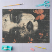 Papier Mousseline Femme papillon (Artisanat)