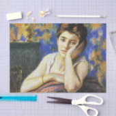 Papier Mousseline Femme penchée sur une chaise (Artisanat)