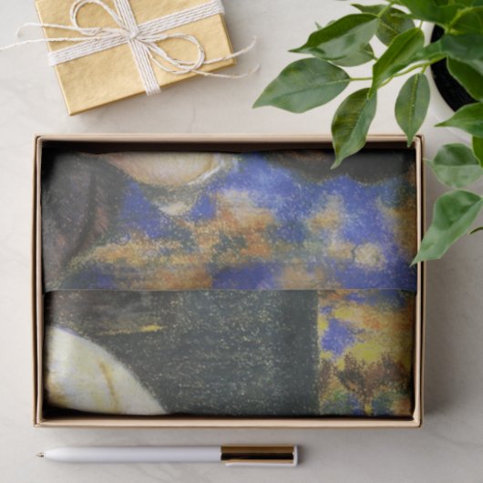 Papier Mousseline Femme penchée sur une chaise (Cadeau)