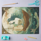 Papier Mousseline Femme Primitive Russe Avec Découpage De Poisson (Artisanat)