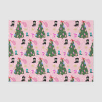 Femme rose moderne Botte occidentale Arbre de Noël