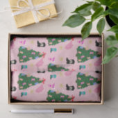 Papier Mousseline Femme rose moderne Botte occidentale Arbre de Noël (Cadeau)