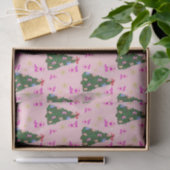 Papier Mousseline Femme rose moderne Botte occidentale Arbre de Noël (Cadeau)