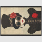 Papier Mousseline Femme Steampunk Haut Chapeau P2 Découpage (Recto)