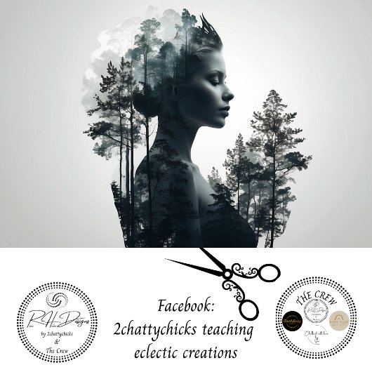 Papier Mousseline Femme surexposée forêt découpe