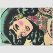 Papier Mousseline Femme tatouée (Recto)