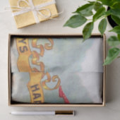 Papier Mousseline Femme victorienne Champagne Rouge Happy (Cadeau)