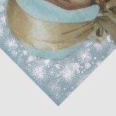 Papier Mousseline Femme victorienne en bleu clair Casquette et robe (Détail)