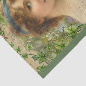 Papier Mousseline Femme victorienne en détresse dans le jardin (Détail)