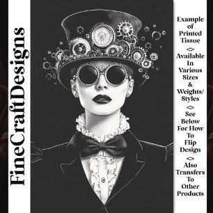 Papier Mousseline Femme victorienne Steampunk époustouflante découpa