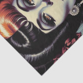 Papier Mousseline Femme vintage Vampire (Détail)