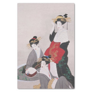 Papier Mousseline Femmes dans la démimonde par Yamaguchi Soken